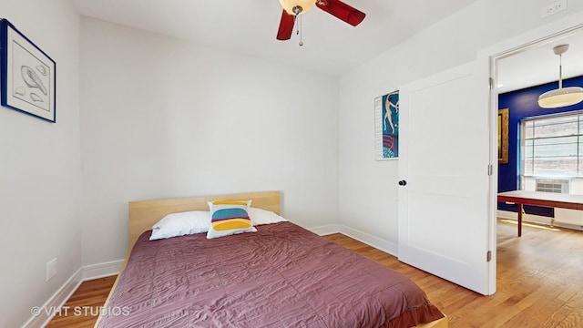 117 S Grove Ave, Oak Park, IL 60302 - bedroom featuring wood finished floors and a ceiling fan
