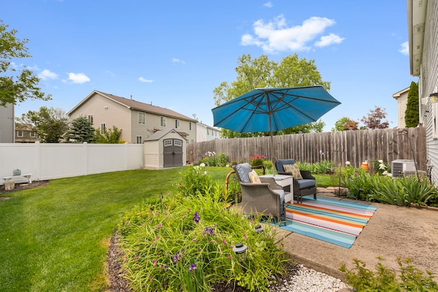2583 Warm Springs Ln, Naperville, IL 60564 - fenced backyard with a storage unit and a patio