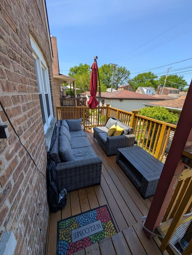 deck featuring an outdoor hangout area