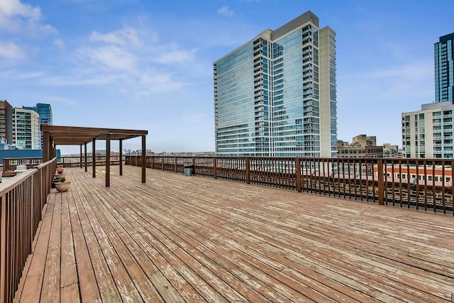 124 W Polk St Unit 603, Chicago, IL 60605 - deck featuring a view of city