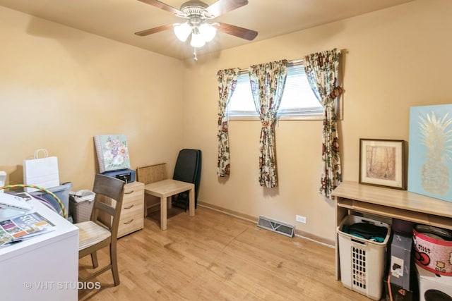 1550 Marshall Dr, Des Plaines, IL 60018 - office featuring wood finished floors and ceiling fan