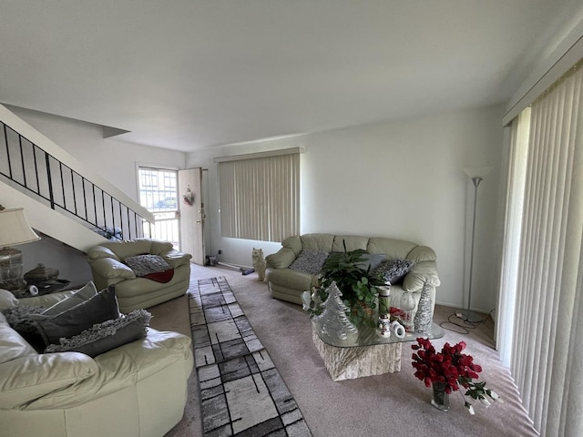 786 Delmar Ct Unit 6, University Park, IL 60484 - living room with carpet flooring and stairway