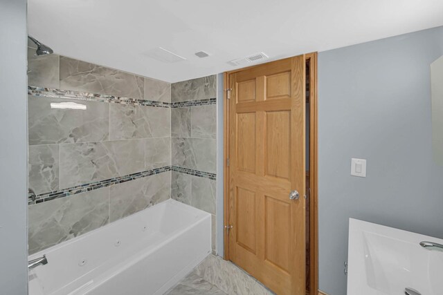 1515 E 85th St, Chicago, IL 60619 - bathroom featuring marble finish flooring and shower / bath combination