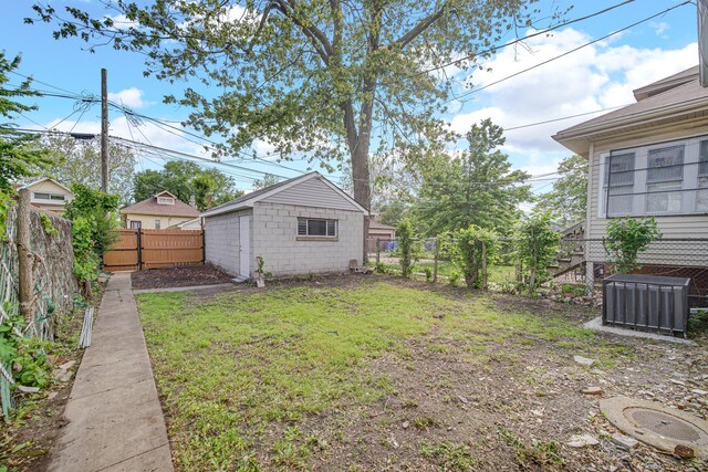 1515 E 85th St, Chicago, IL 60619 - fenced backyard with an outbuilding