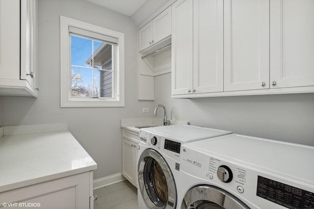 1780 Prairie Ave, Northbrook, IL 60062 - laundry area with separate washer and dryer and cabinet space