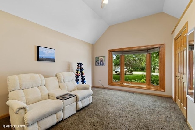 401 Woodside Dr, Wood Dale, IL 60191 - carpeted living room with vaulted ceiling