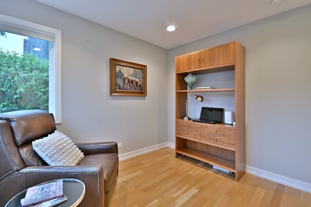 717 S Washington St, Elmhurst, IL 60126 - sitting room featuring light wood-style flooring and recessed lighting