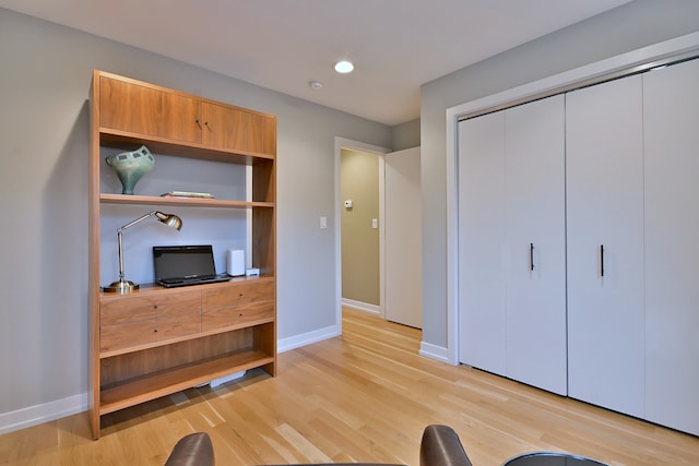 717 S Washington St, Elmhurst, IL 60126 - exercise area featuring light wood-style floors and recessed lighting