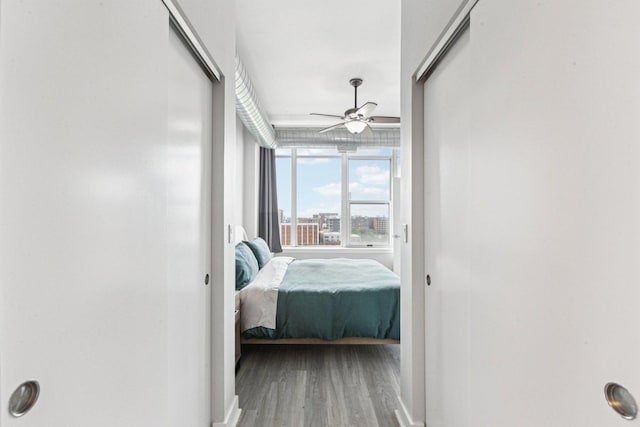 901 W Madison St Unit 1002, Chicago, IL 60607 - bedroom featuring wood finished floors and ceiling fan