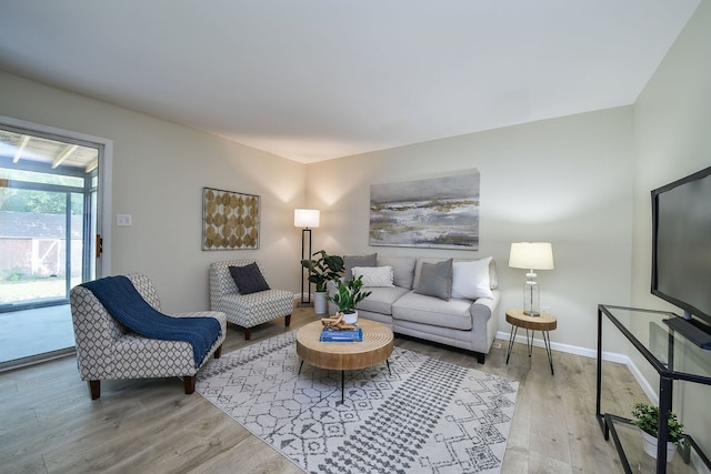 6853 Red Wing Dr, Woodridge, IL 60517 - living room featuring wood finished floors and baseboards