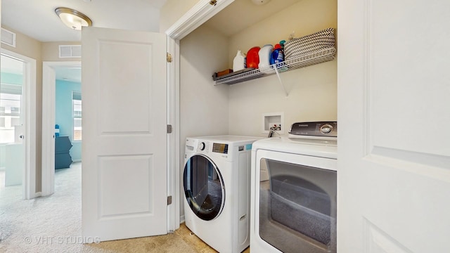 3546 Kemper Dr, Woodridge, IL 60517 - washroom with separate washer and dryer and light colored carpet