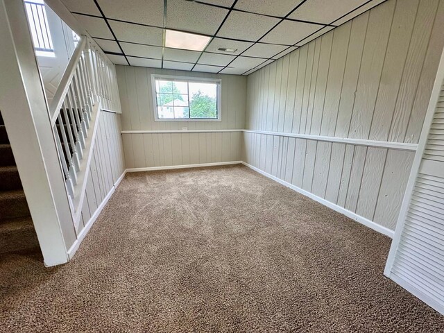 2363 Cove Dr, Hanover Park, IL 60133 - unfurnished room with carpet and a drop ceiling
