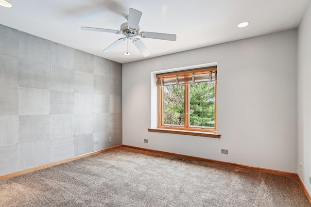 22454 Hinspeter Dr, Frankfort, IL 60423 - carpeted spare room with ceiling fan and recessed lighting