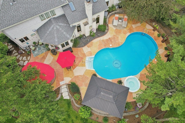 22454 Hinspeter Dr, Frankfort, IL 60423 - aerial view of a pool area