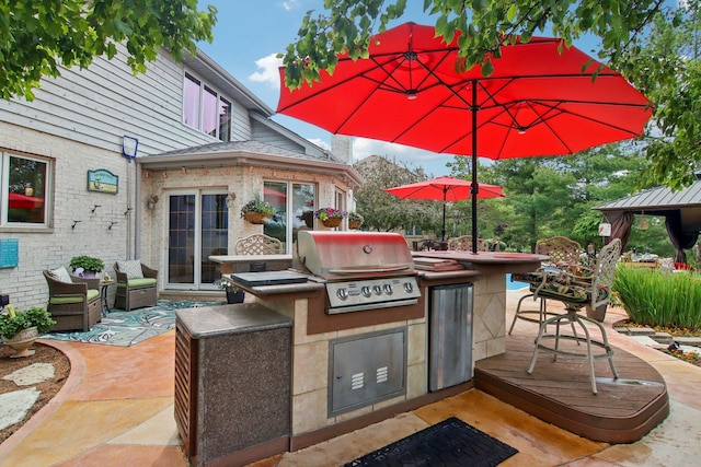 22454 Hinspeter Dr, Frankfort, IL 60423 - view of patio / terrace with exterior kitchen