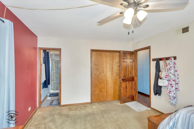 5S558 Tuthill Rd, Naperville, IL 60563 - carpeted bedroom with a ceiling fan and ensuite bathroom