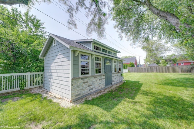 226 S Rathje Rd, Peotone, IL 60468 - view of outbuilding featuring a fenced backyard