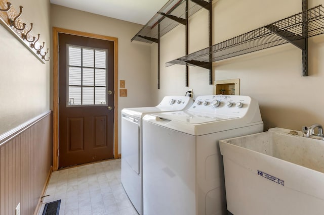212 Jake Ln, Hampshire, IL 60140 - laundry area featuring light floors and washing machine and clothes dryer