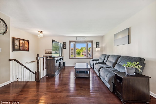 7626 Deerfield Ave, Woodridge, IL 60517 - living room with hardwood / wood-style flooring and baseboards