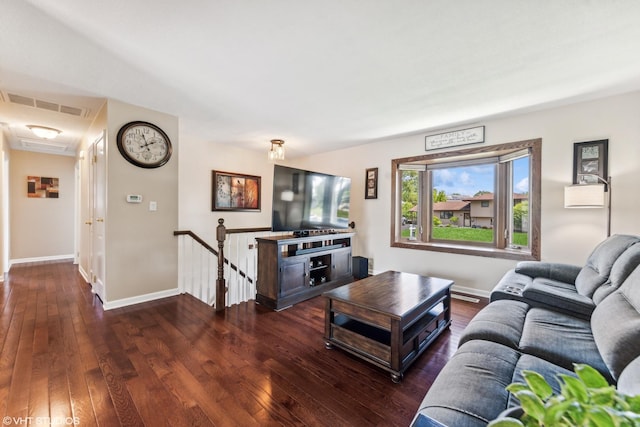 7626 Deerfield Ave, Woodridge, IL 60517 - living area featuring hardwood / wood-style flooring and baseboards