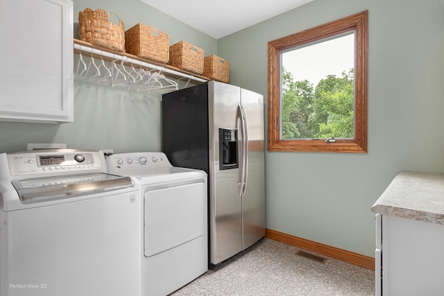 2024 Taller Rd, Morris, IL 60450 - laundry area featuring cabinet space and washing machine and clothes dryer
