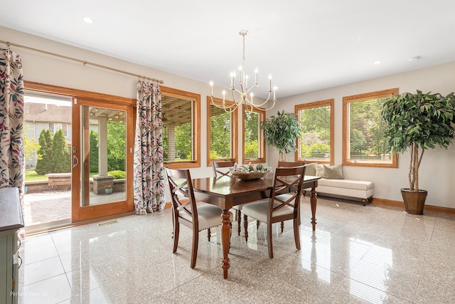 2024 Taller Rd, Morris, IL 60450 - dining area with a chandelier and recessed lighting