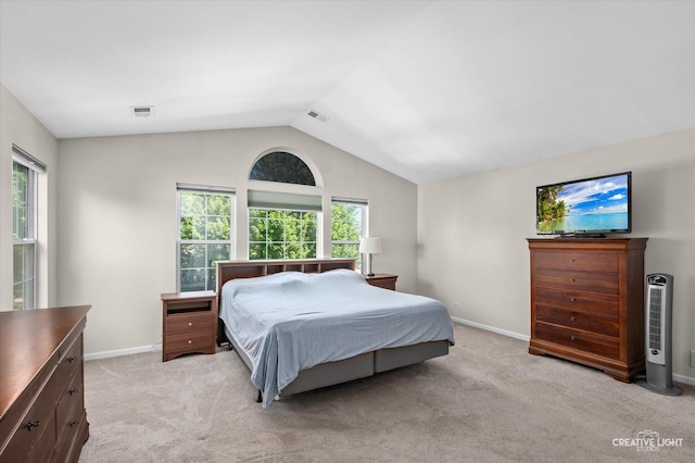 1836 Candlelight Cir Unit 1836, Montgomery, IL 60538 - bedroom with light colored carpet and vaulted ceiling