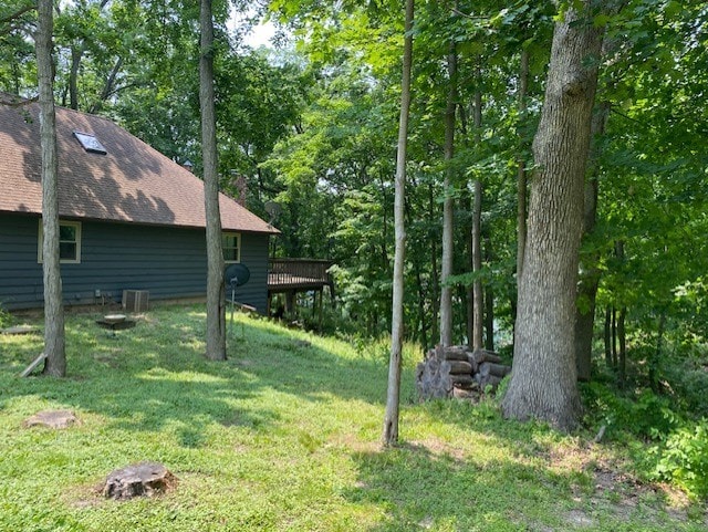 23 Acapulco Dr, Putnam, IL 61560 - view of green lawn featuring a wooden deck