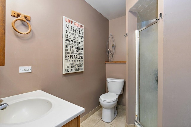 3 Clark Ave, Lake In The Hills, IL 60156 - full bath with a stall shower, tile patterned floors, and vanity