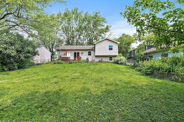 3 Clark Ave, Lake In The Hills, IL 60156 - back of house with a deck