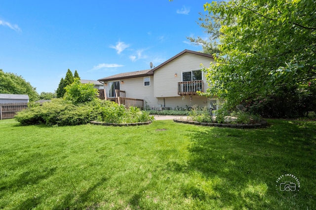 1340 Ironwood Ct, Aurora, IL 60506 - rear view of house featuring a deck