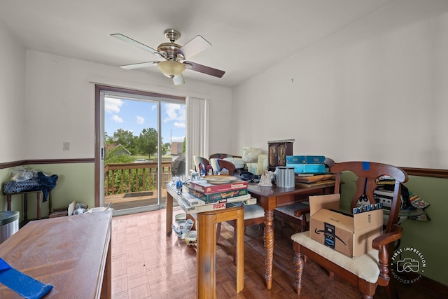 1340 Ironwood Ct, Aurora, IL 60506 - dining space with ceiling fan