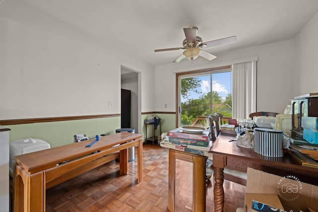 1340 Ironwood Ct, Aurora, IL 60506 - office featuring ceiling fan
