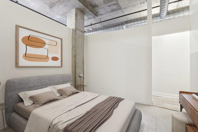 1000 W Adams St Unit 523, Chicago, IL 60607 - bedroom with carpet