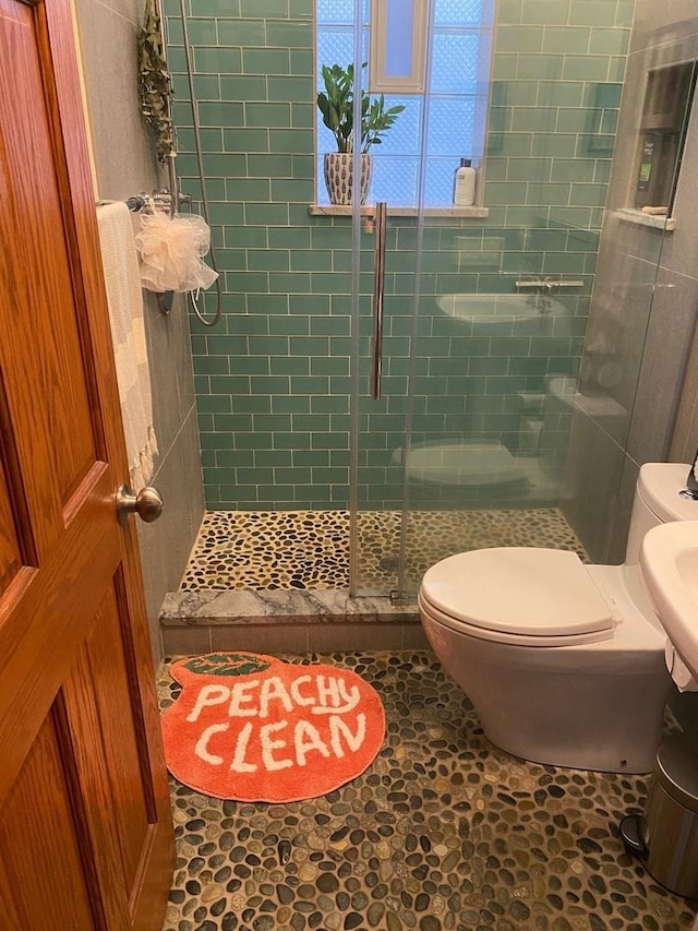 853 N Hoyne Ave, Chicago, IL 60622 - bathroom with a shower stall and toilet