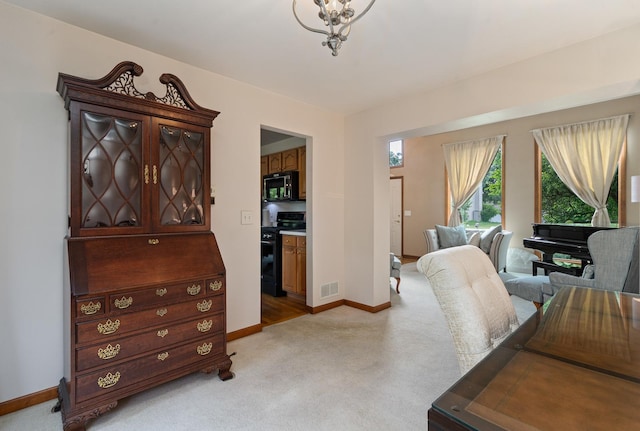 856 Fieldcrest Dr, Bolingbrook, IL 60490 - home office with light carpet and baseboards
