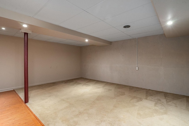 856 Fieldcrest Dr, Bolingbrook, IL 60490 - finished basement featuring recessed lighting, a drop ceiling, and light carpet