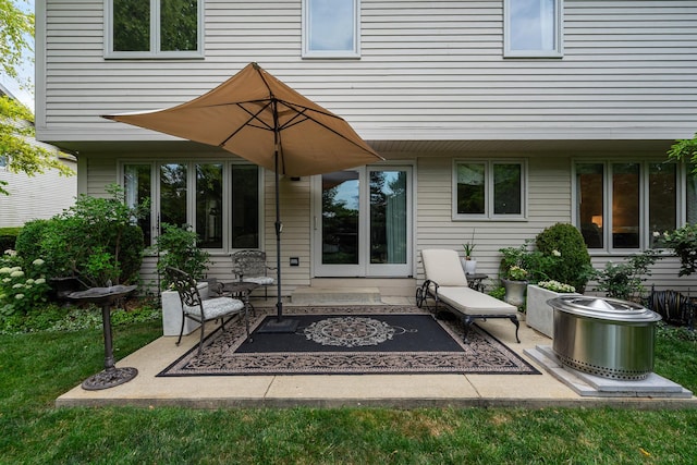856 Fieldcrest Dr, Bolingbrook, IL 60490 - view of patio / terrace featuring a fire pit