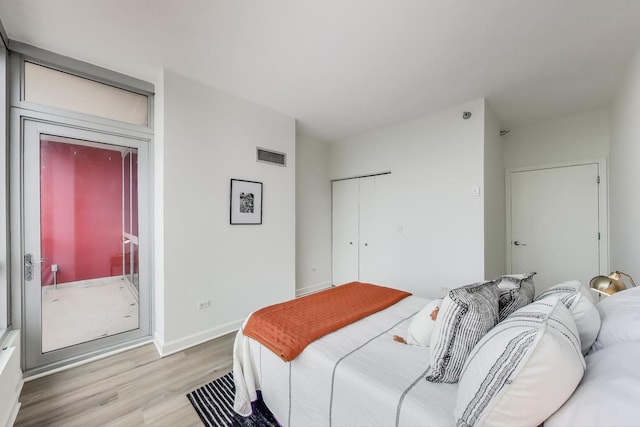1841 S Calumet Ave Unit 1808, Chicago, IL 60616 - bedroom with light wood-style floors and a closet