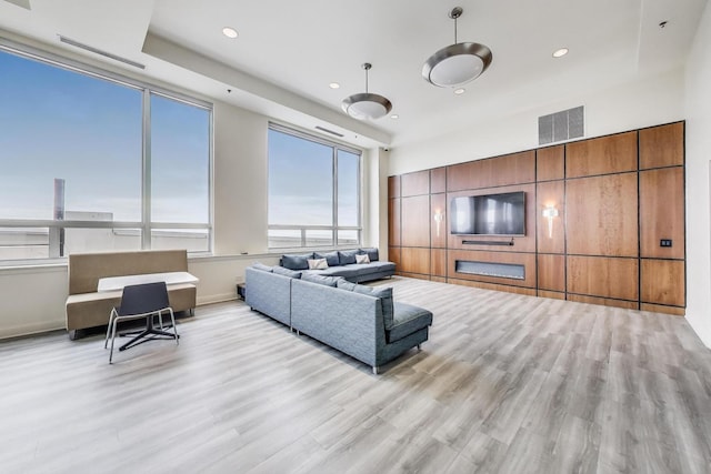 1841 S Calumet Ave Unit 1808, Chicago, IL 60616 - living room with light wood-style flooring and recessed lighting
