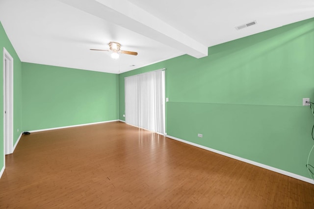 570 Sundance Ct, Carol Stream, IL 60188 - unfurnished room with a ceiling fan and wood finished floors