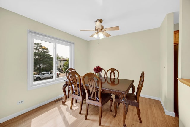 570 Sundance Ct, Carol Stream, IL 60188 - dining room featuring light wood-type flooring and a ceiling fan