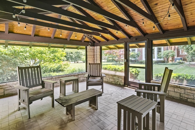 545 Sheridan Rd, Winnetka, IL 60093 - sunroom / solarium with wood ceiling and an outdoor living space