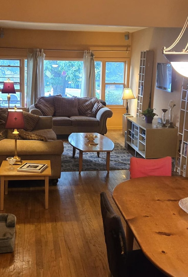 6119 W School St, Chicago, IL 60634 - living room featuring hardwood / wood-style flooring