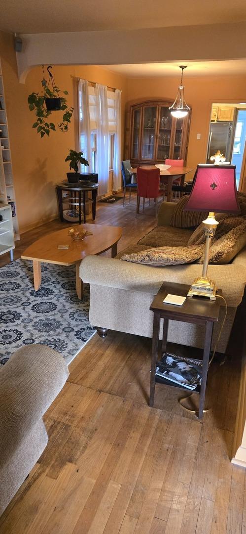 6119 W School St, Chicago, IL 60634 - living area with hardwood / wood-style flooring