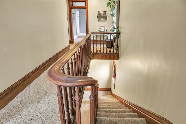 201 W Yates, Newman, IL 61942 - stairway featuring baseboards