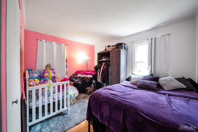 413 Glen Ave, Romeoville, IL 60446 - bedroom featuring wood finished floors and crown molding