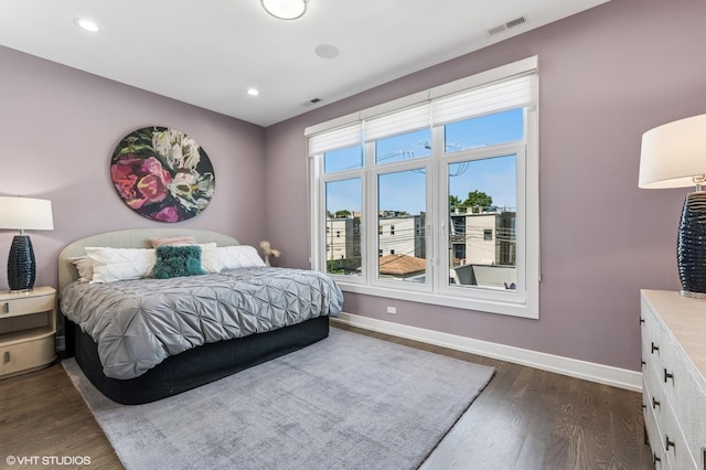 2138 N Sawyer Ave Unit 2, Chicago, IL 60647 - bedroom featuring dark wood finished floors and recessed lighting