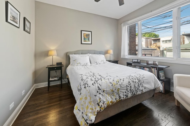2656 N Hamlin Ave Unit 1W, Chicago, IL 60647 - bedroom featuring wood finished floors and ceiling fan