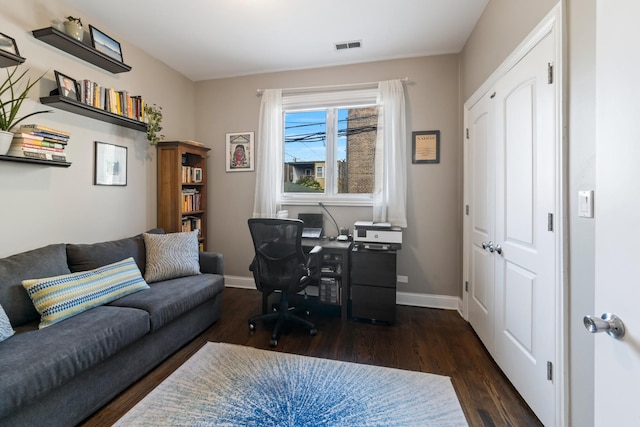 2656 N Hamlin Ave Unit 1W, Chicago, IL 60647 - office space featuring dark wood-style floors and baseboards